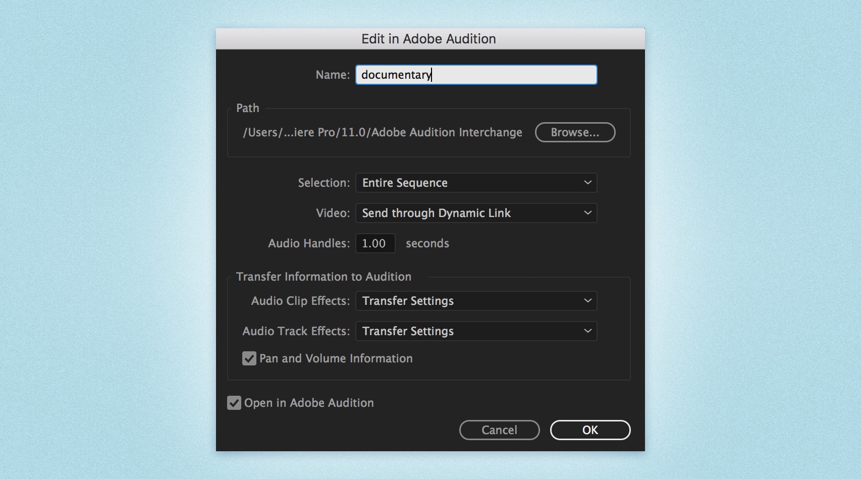 Editing audio in Adobe Audition